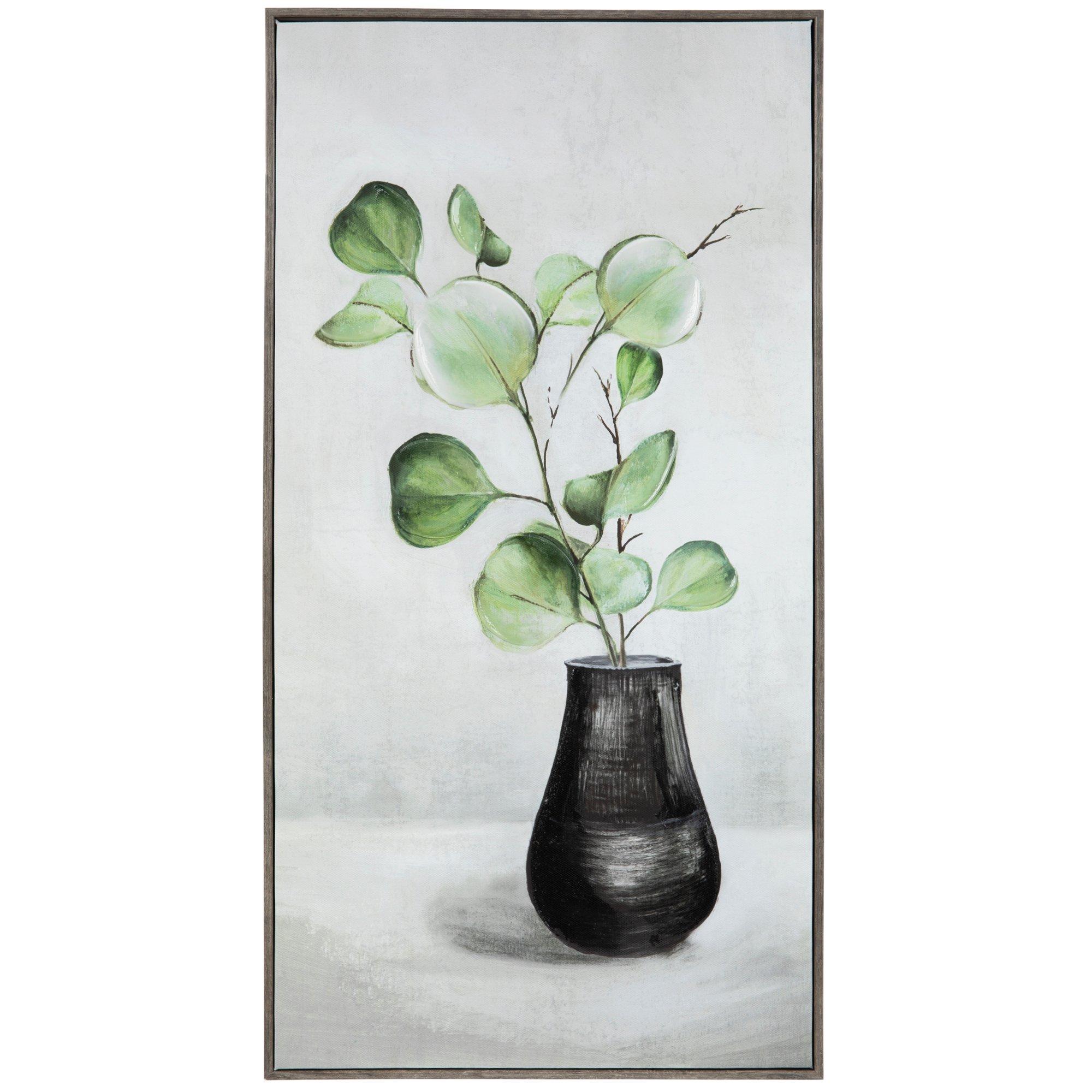 Tall Black Vase & Green Plant Canvas Wall Decor Hobby Lobby 2178671