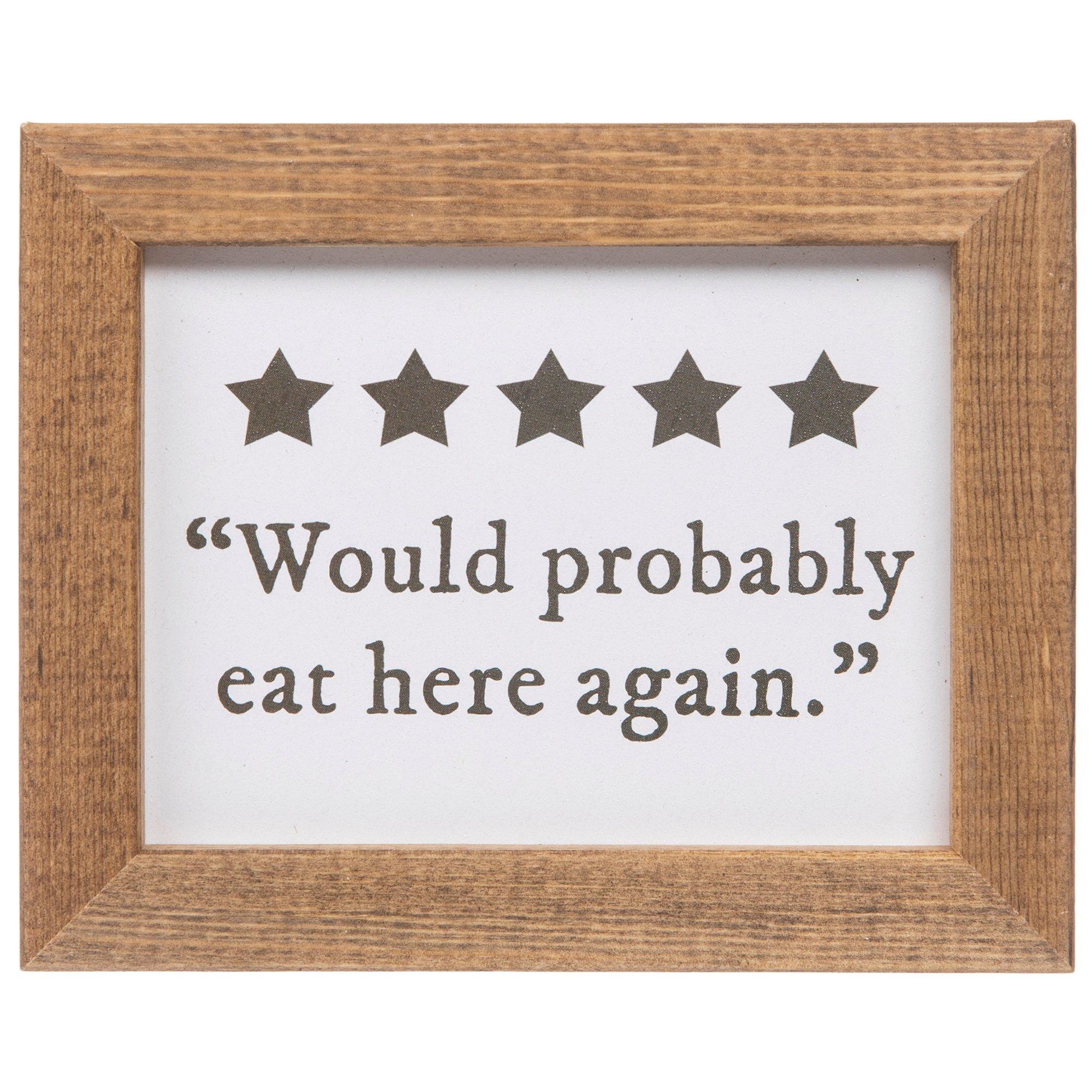 Would Probably Eat Here Again Wood Wall Decor Hobby Lobby 2178754