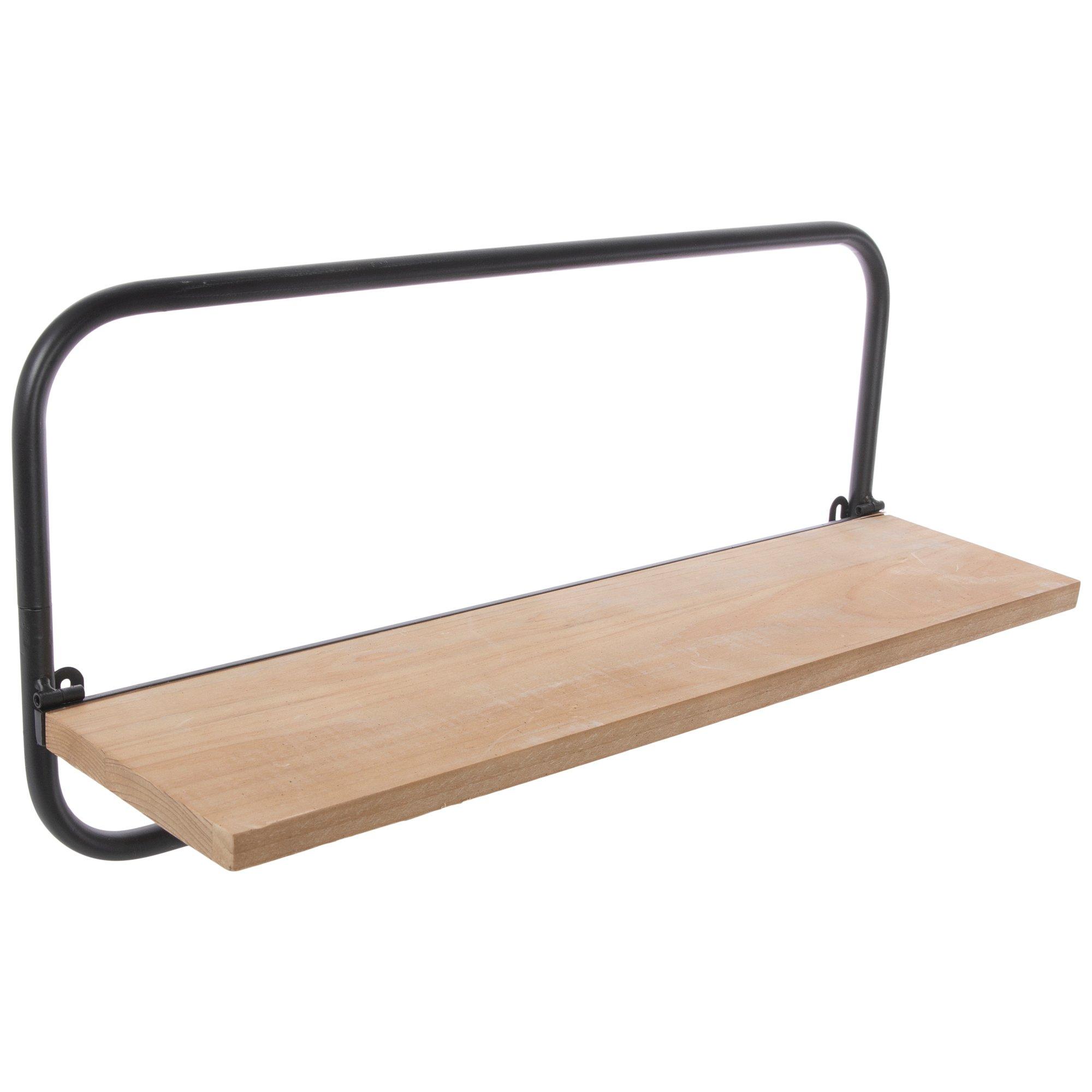 Industrial Rounded Rectangle Wood Wall Shelf Hobby Lobby 2179620