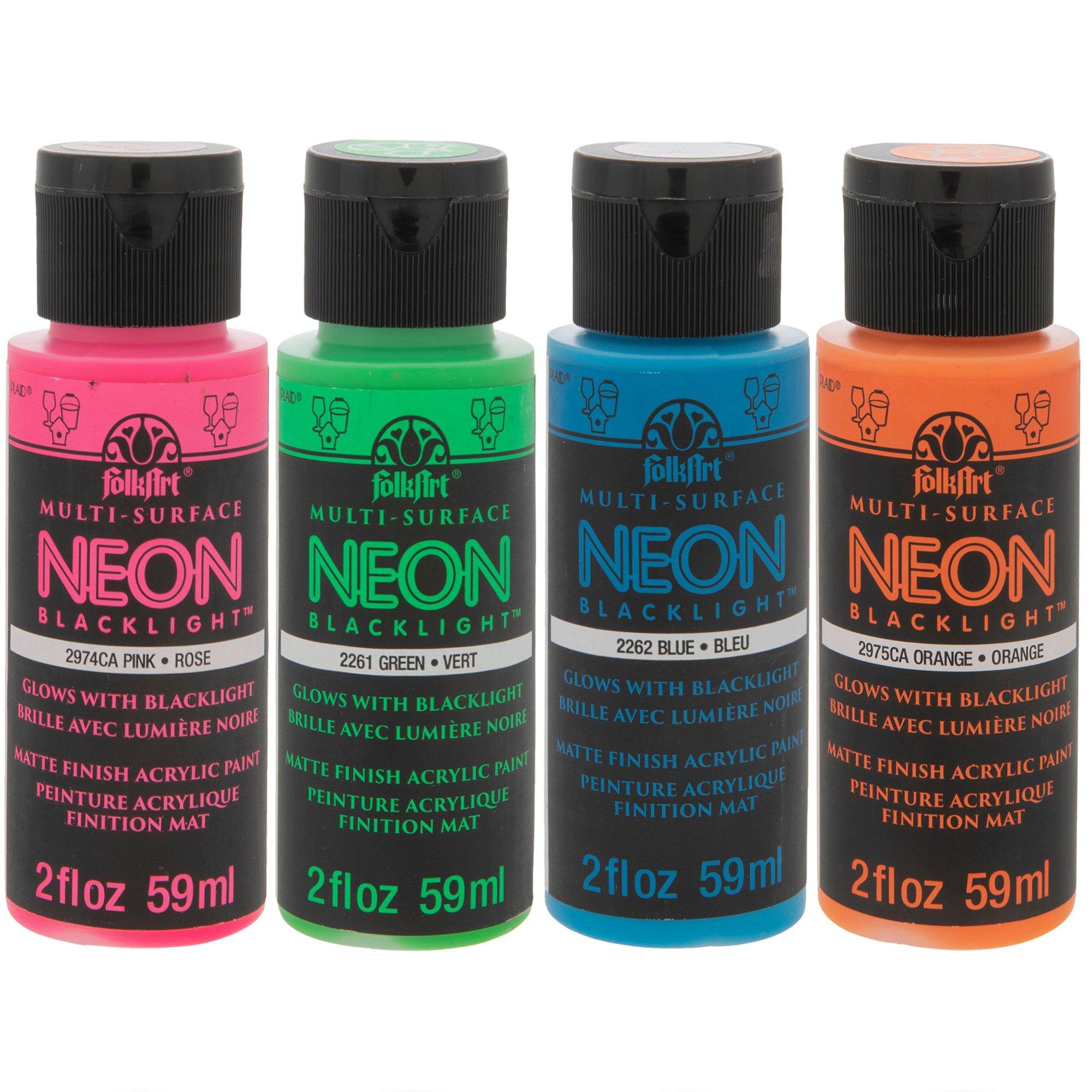Artecho Neon Paint - Set of 6 Colors, 59 2 Fl Oz (Pack 6), Neon-6 colors