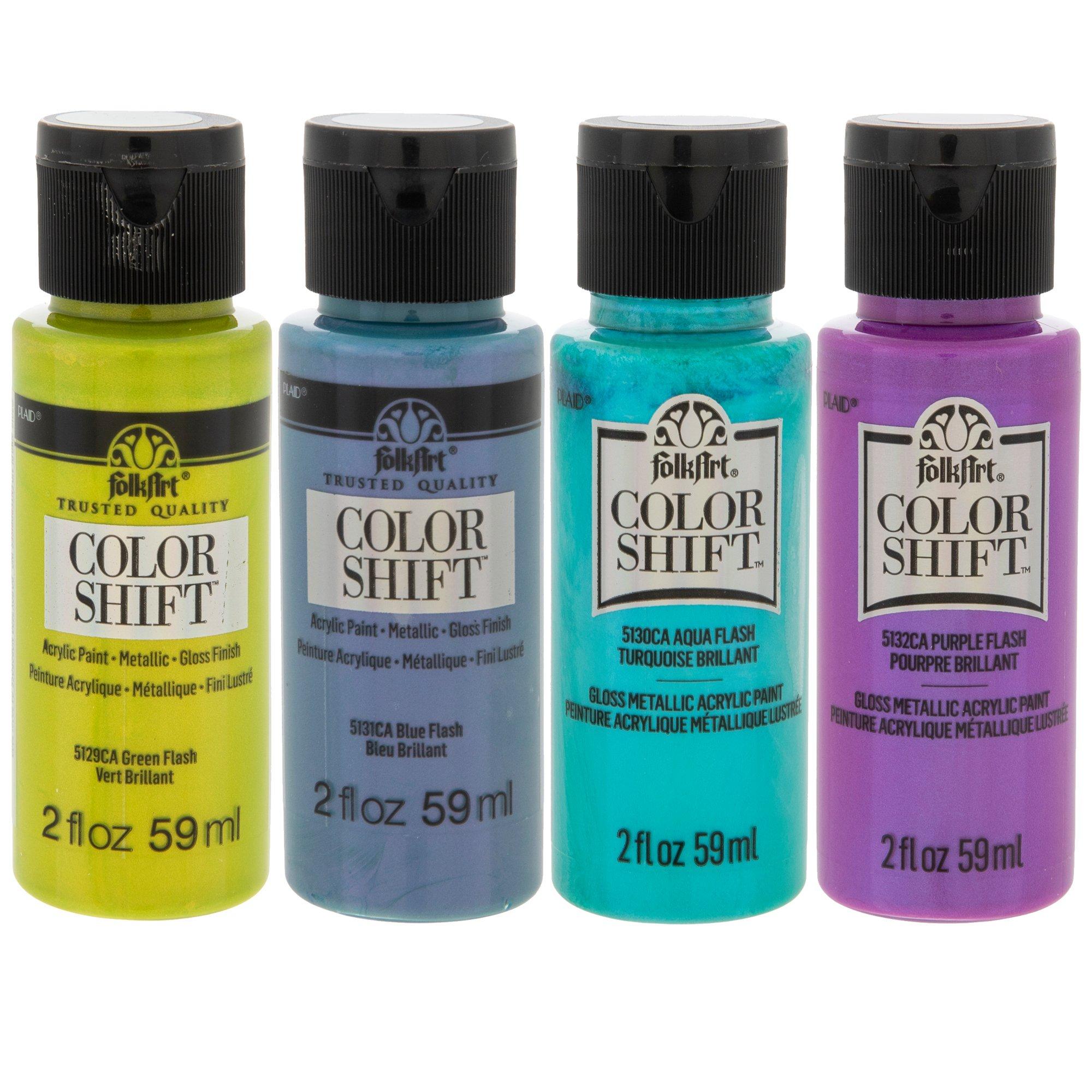Plaid Folkart Color Shift Paint - 2-ounce - Purple Flash - Craft Warehouse