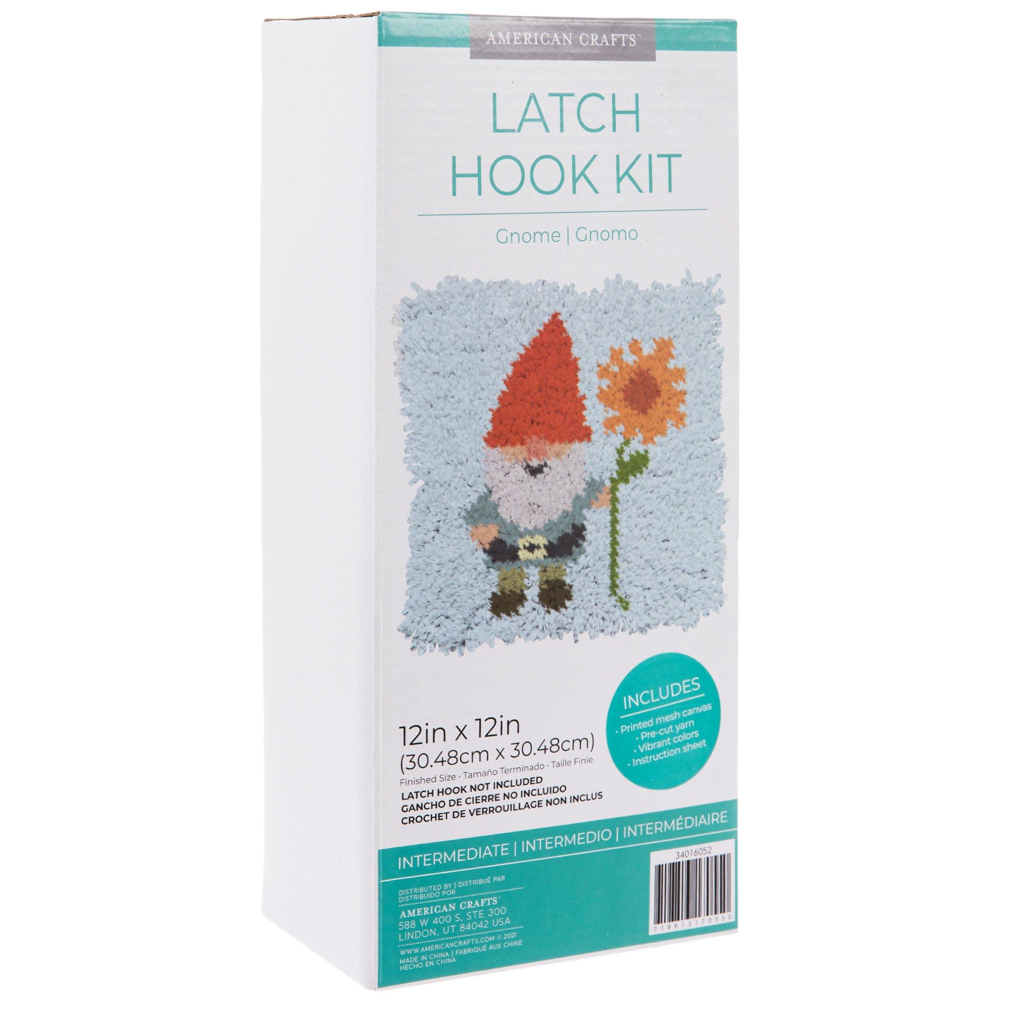 Latch Hook Kits for Kids with Printed Bee pattern Canvas DIY Throw