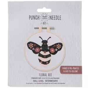 Floral Bee Punch Needle Kit