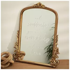 Gold I Was Home Bordeaux Arch Wall Mirror