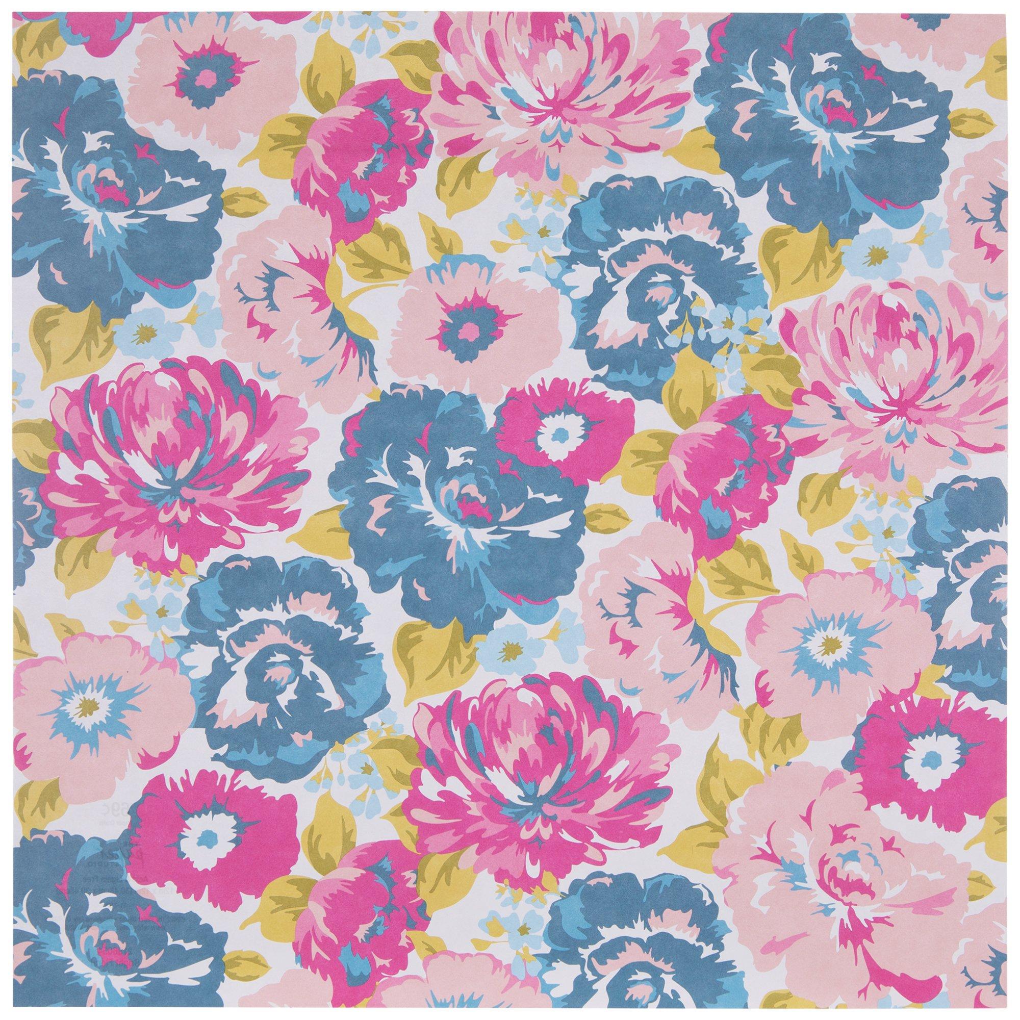 Bright Floral Scrapbook Paper 12" x 12" Hobby Lobby 2186054