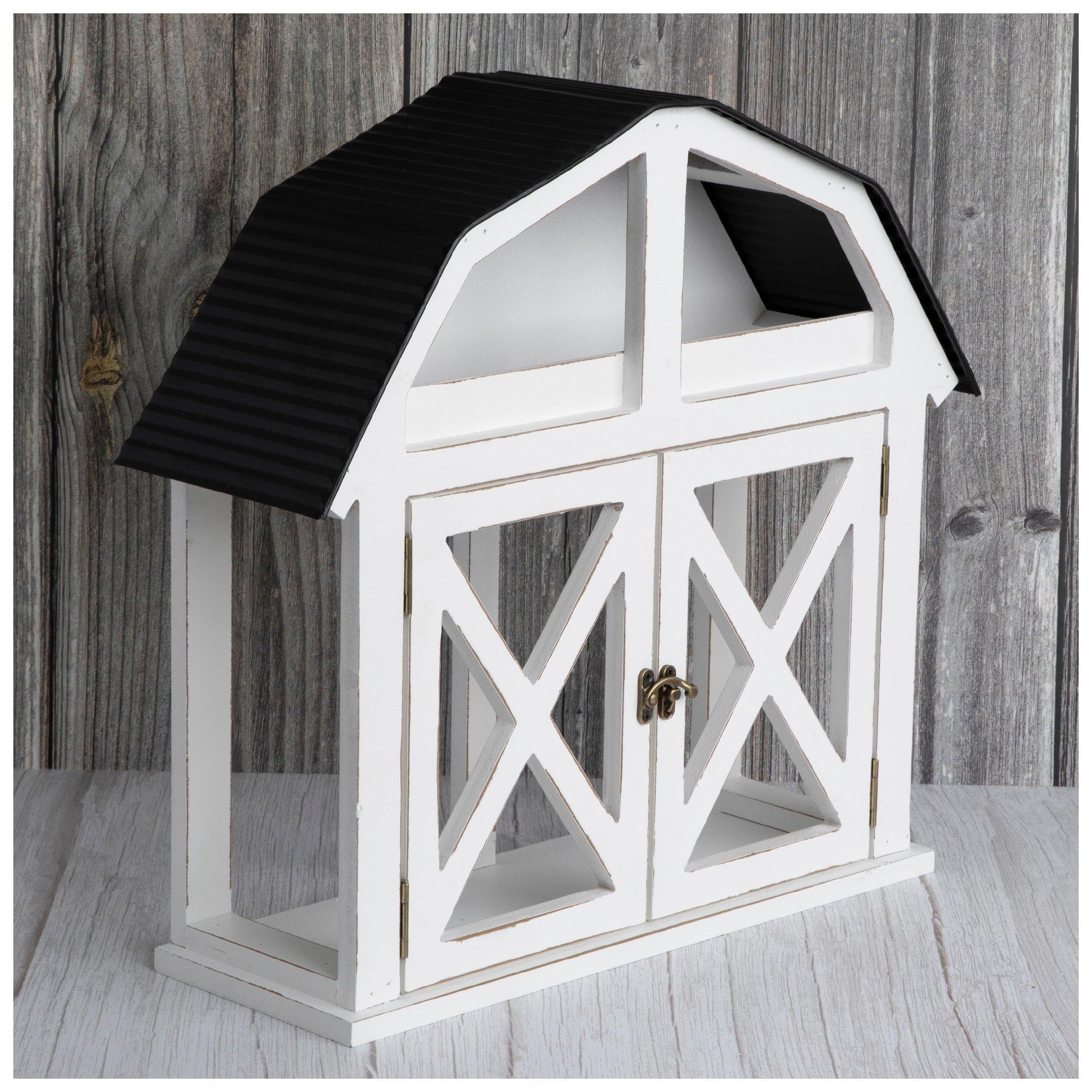 White Rustic Wood Gambrel Barn | Hobby Lobby | 2186385