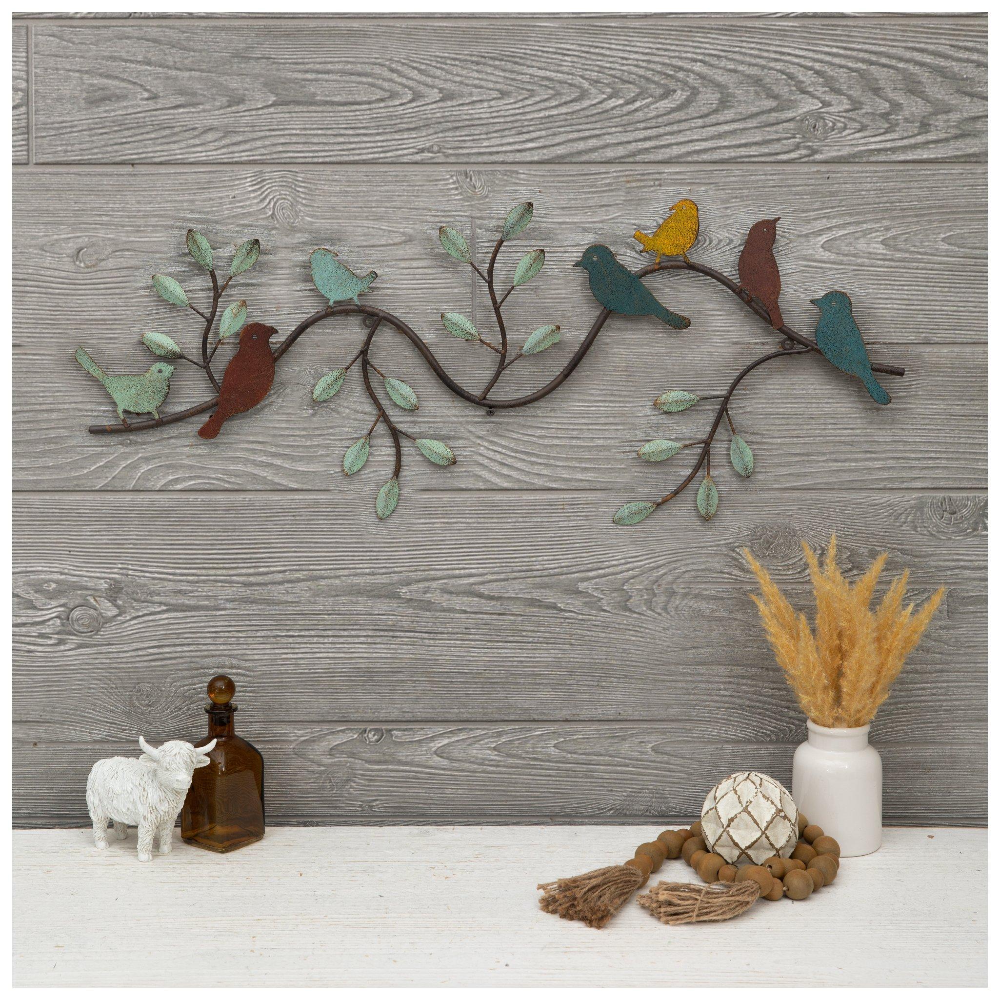 Birds On Branch Metal Wall Decor view 1