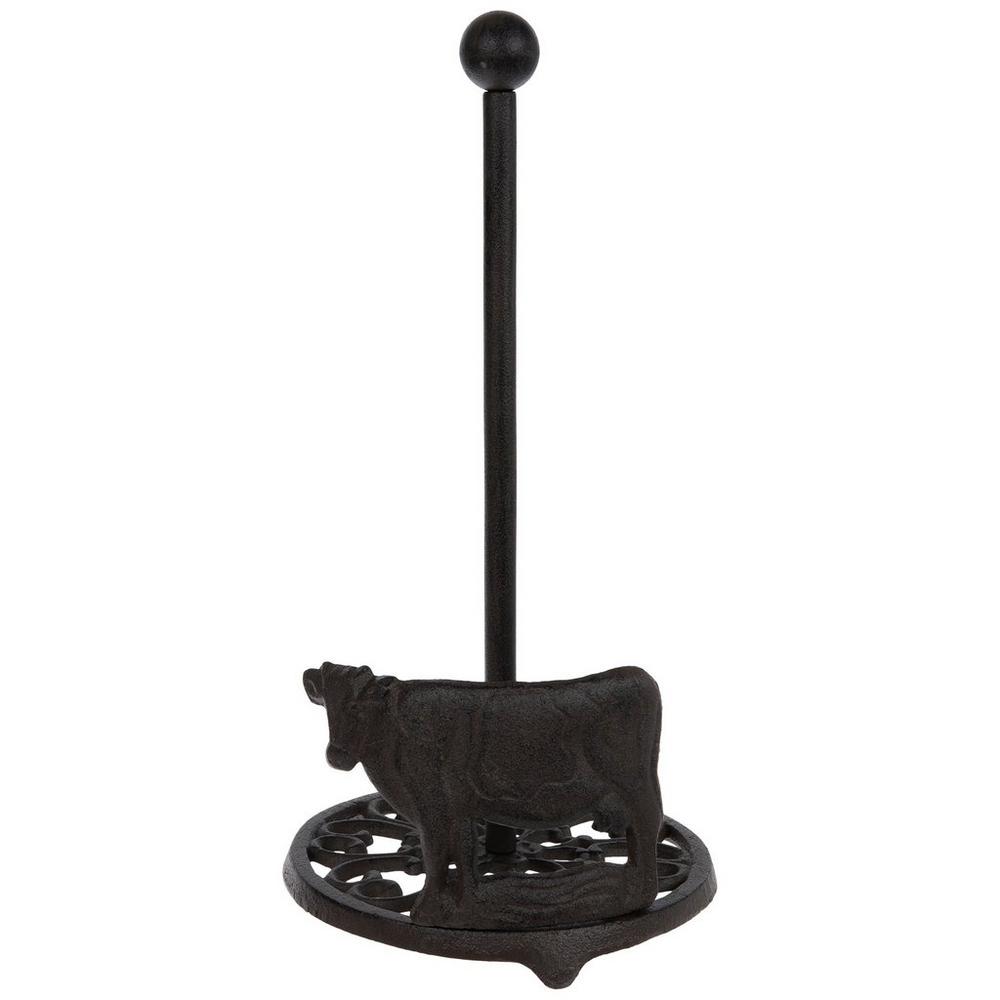 Brown Cow Metal Paper Towel Holder