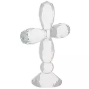 Clear Faceted Glass Cross