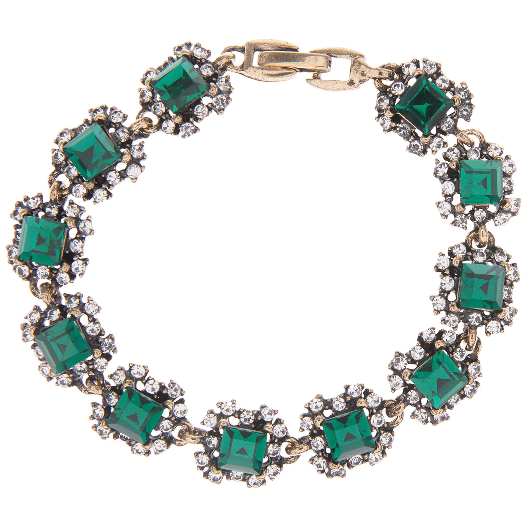 Green Square Rhinestone Bracelet Hobby Lobby 2190080