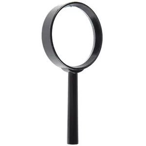 Searching for something with a magnifying glass. Magnifying glass on hand.  Magnifier and human hand 24971499 PNG