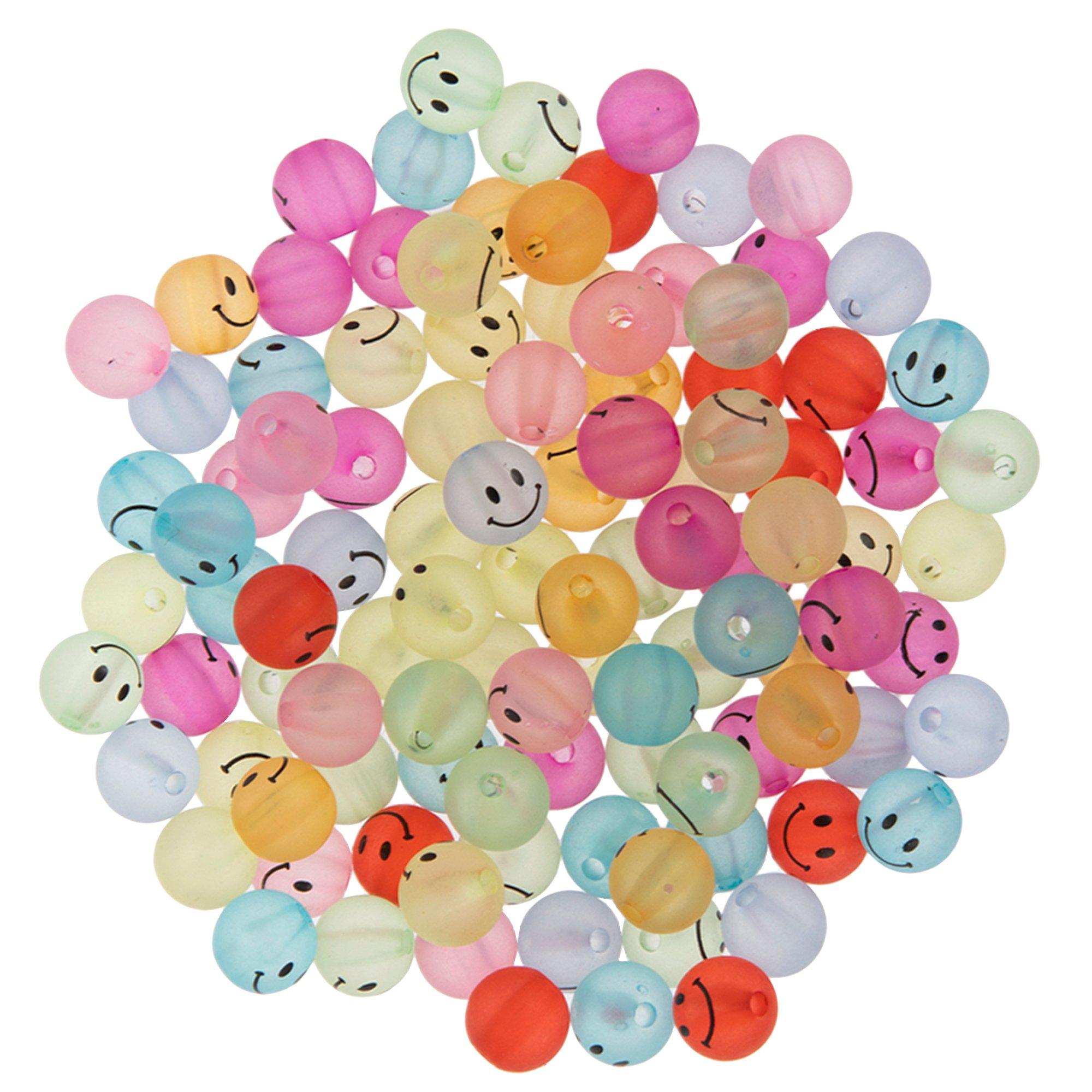 Round Smiley Face Bead Strands Hobby Lobby 2192524