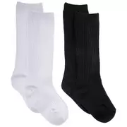 Black & White Knee High Infant Socks