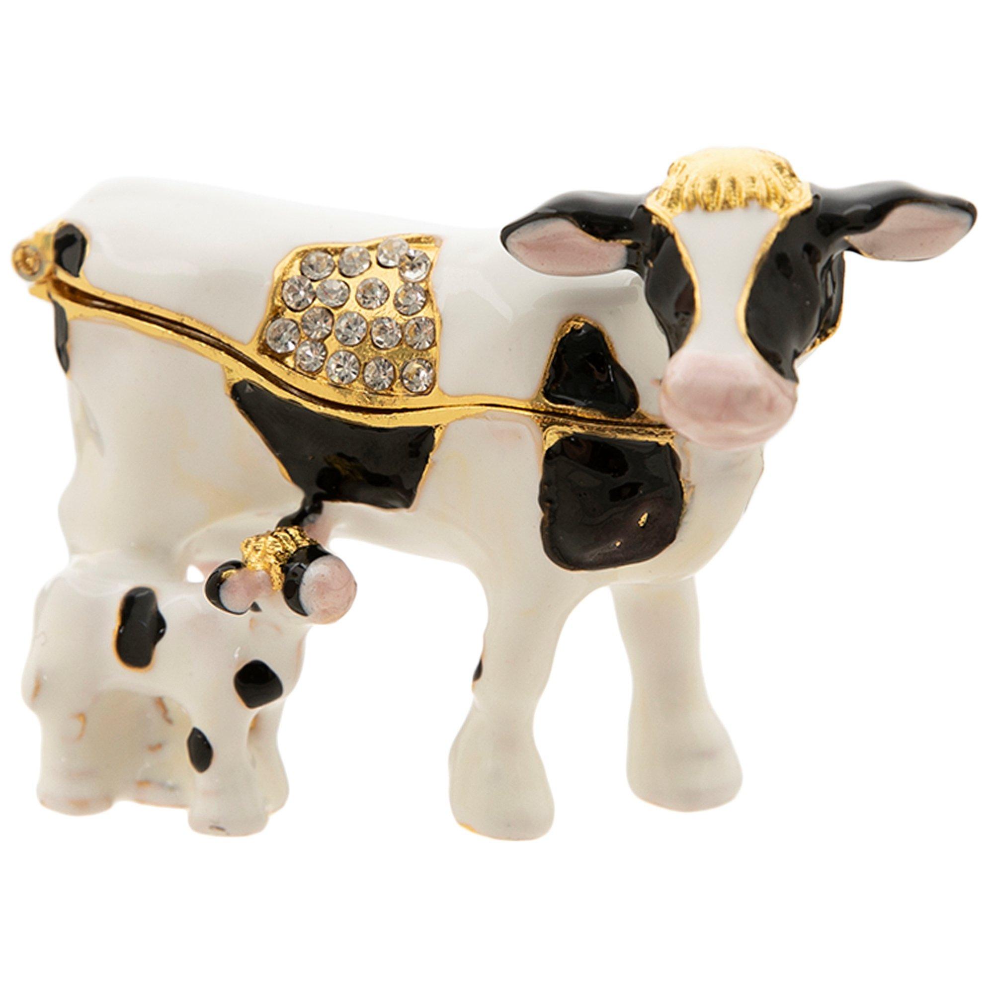 *10* 22x21mm Boho Enamel Cow Head Charms