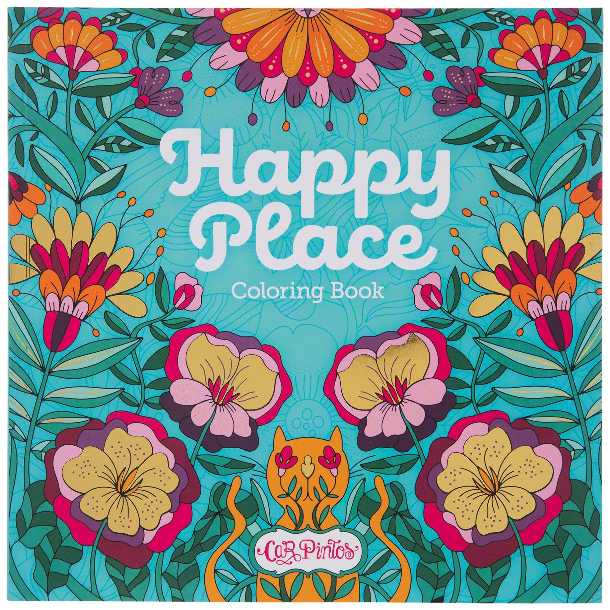 Happy Place A Motivational Colouring Book for Kids or Adults, 36