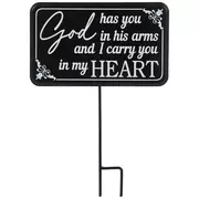 Carry You In My Heart Metal Garden Stake