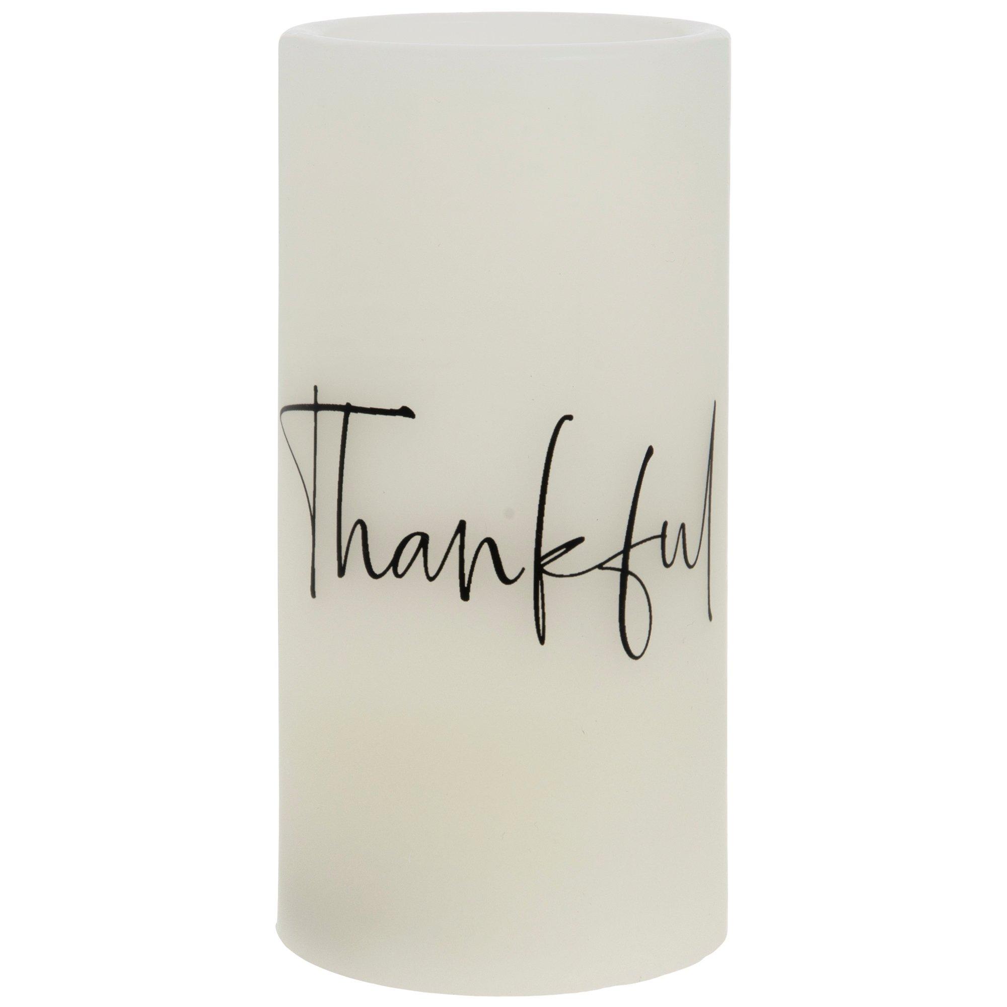 Thankful LED Pillar Candle 3" x 6" Hobby Lobby 2194454