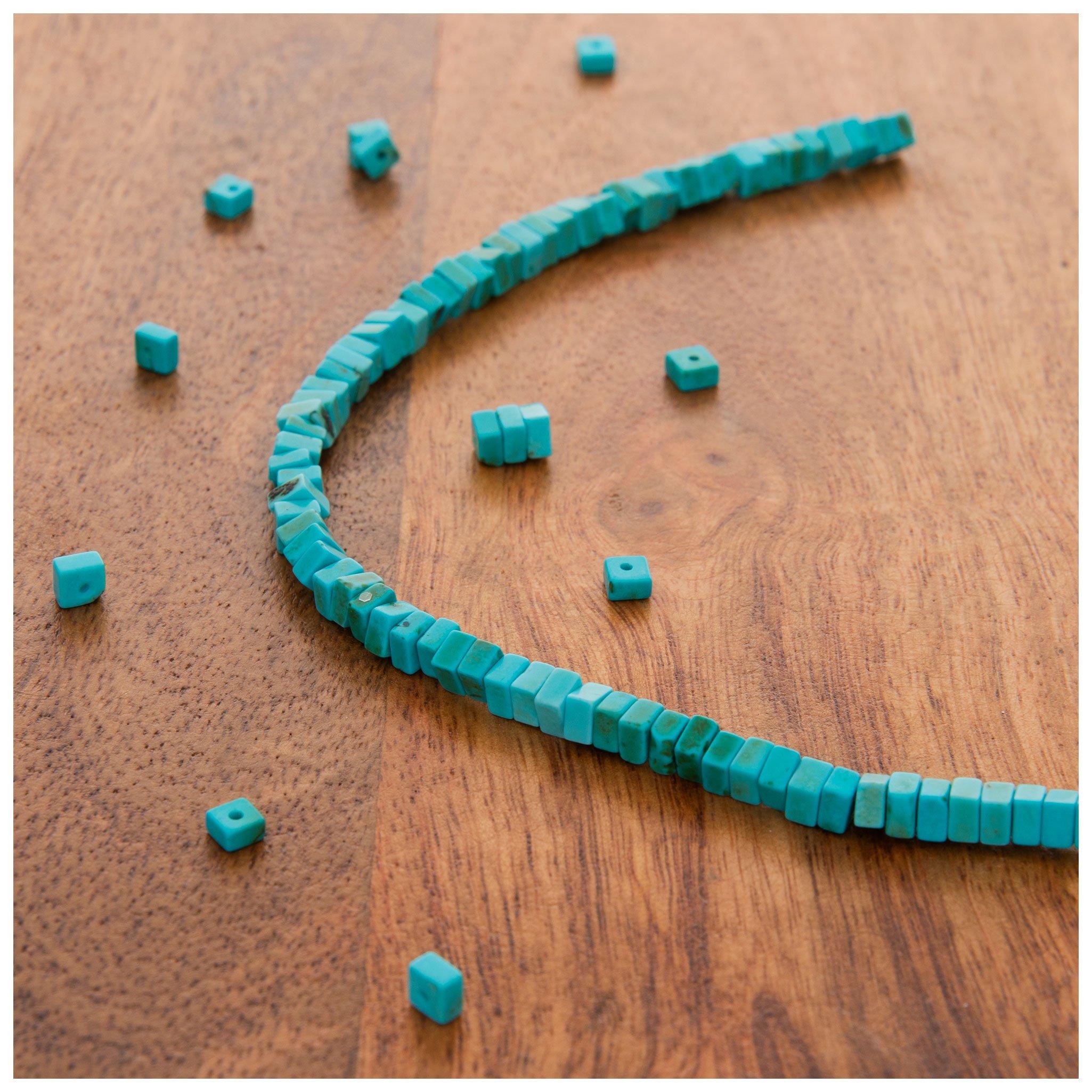 Highly Polished Turquoise Heishi Beads-4mm