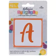 Script?Uppercase Alphabet & Number Adhesive Stencils