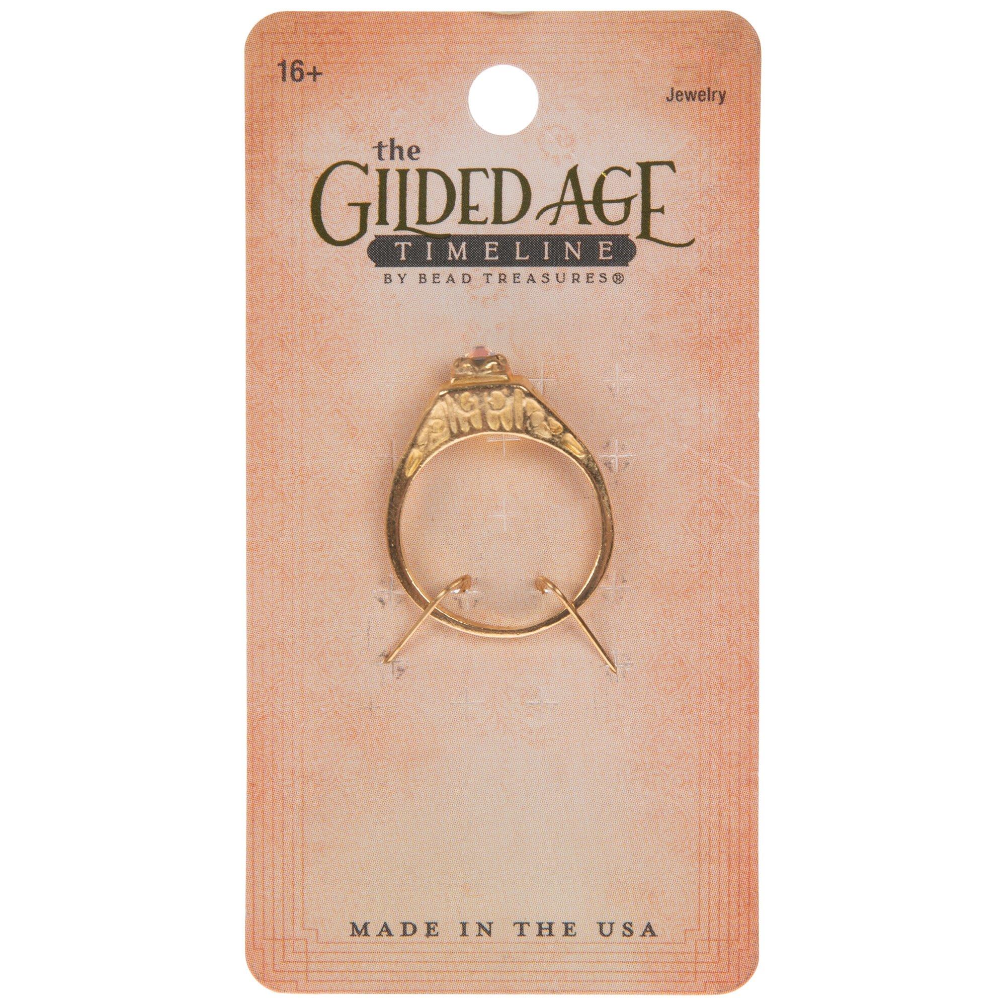 10K Gold Plated Rhinestone Ring Size 8 Hobby Lobby 2195279