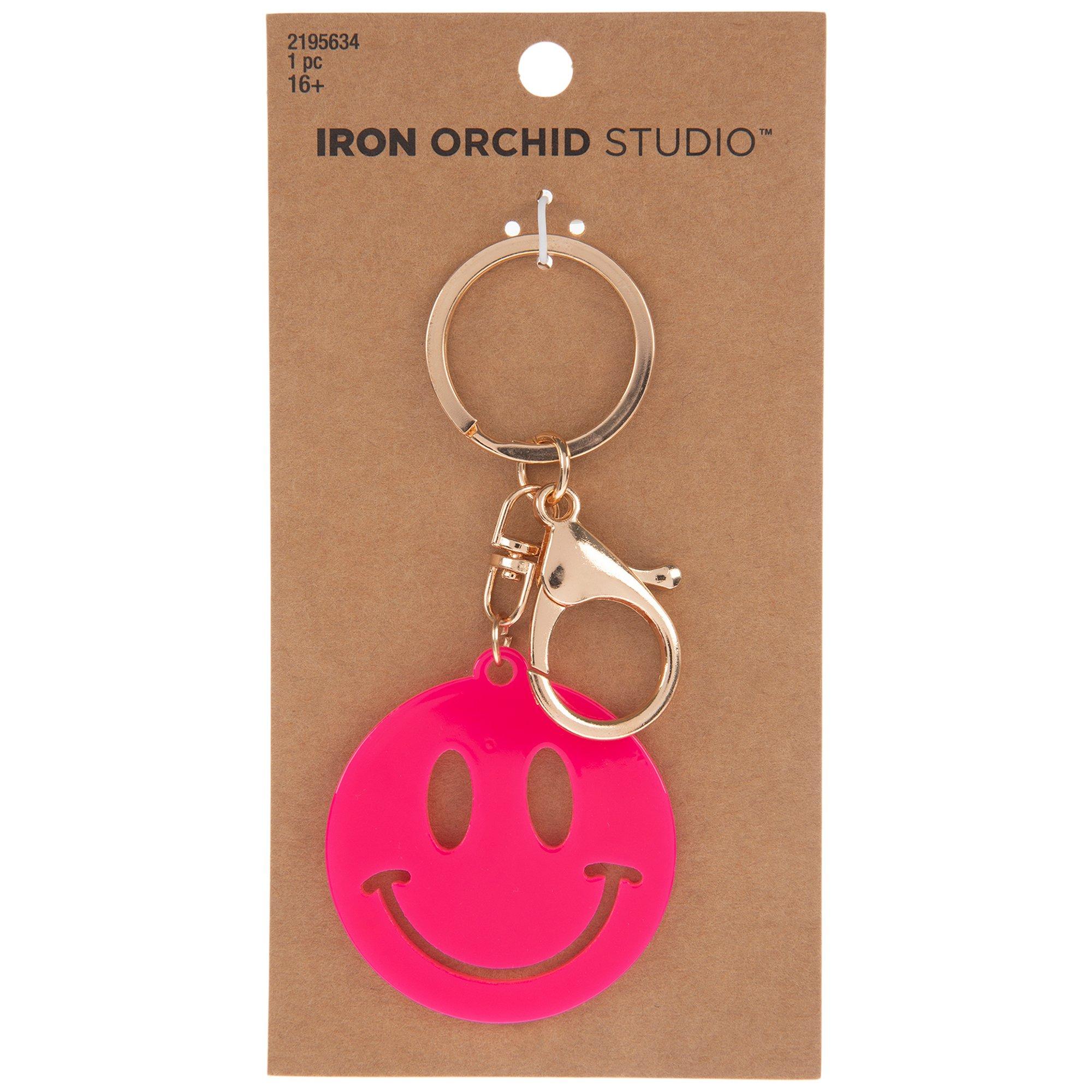 Sorority w/ Smiley Faces Hand-Stamped Keychain