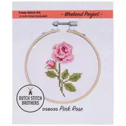Pink Rose Cross Stitch Kit