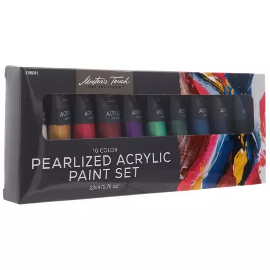 Master's Touch Pearlized Acrylic Paint - 10 Piece Set