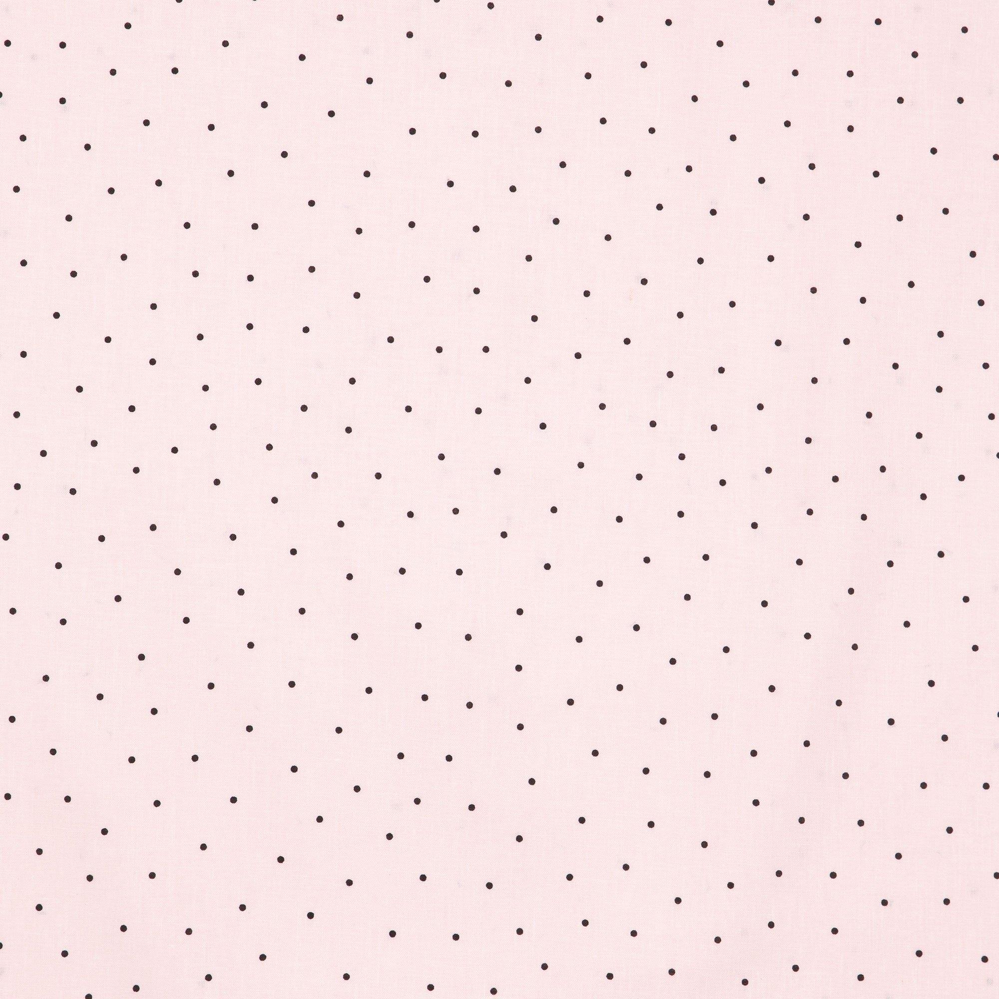 Loralie Designs Balloon Dots Black / Pink Fabric - Black Dot Fabrics