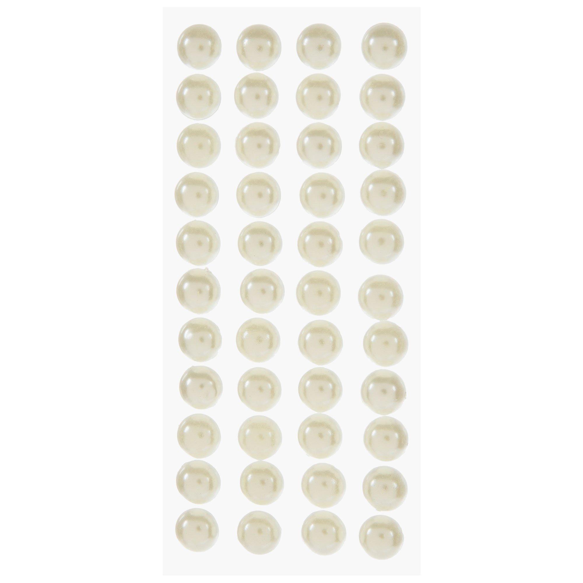 Horizon Pearl Stickers Pack of 10 Decorative Pearl Stickers Stick on Pearls  Row of Stick on Pearls Invitation Decoration 