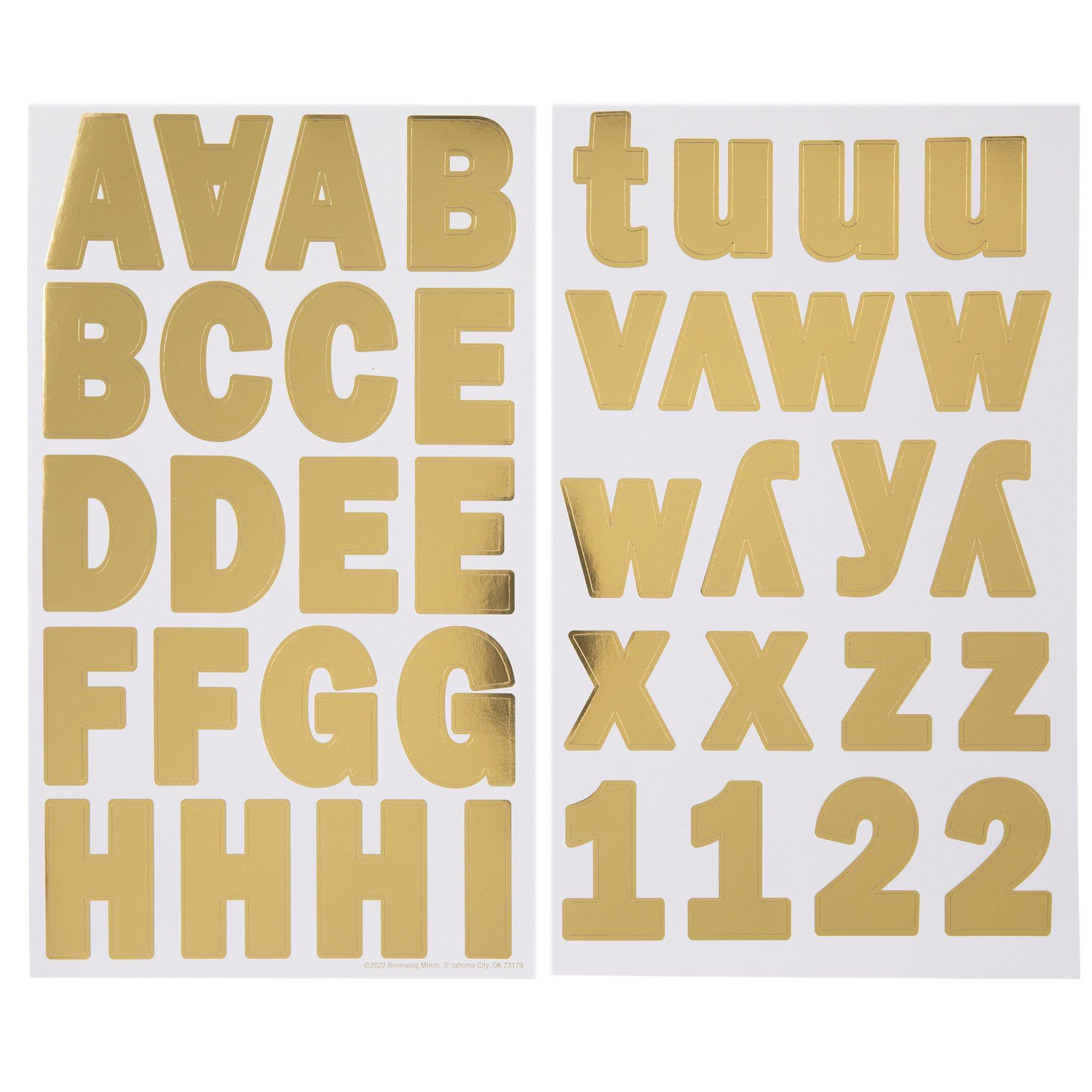 Gold Glitter Large Alphabet Stickers, Hobby Lobby