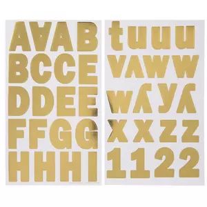 Gold AB Old English Letters Sticker - Veronique's Shop
