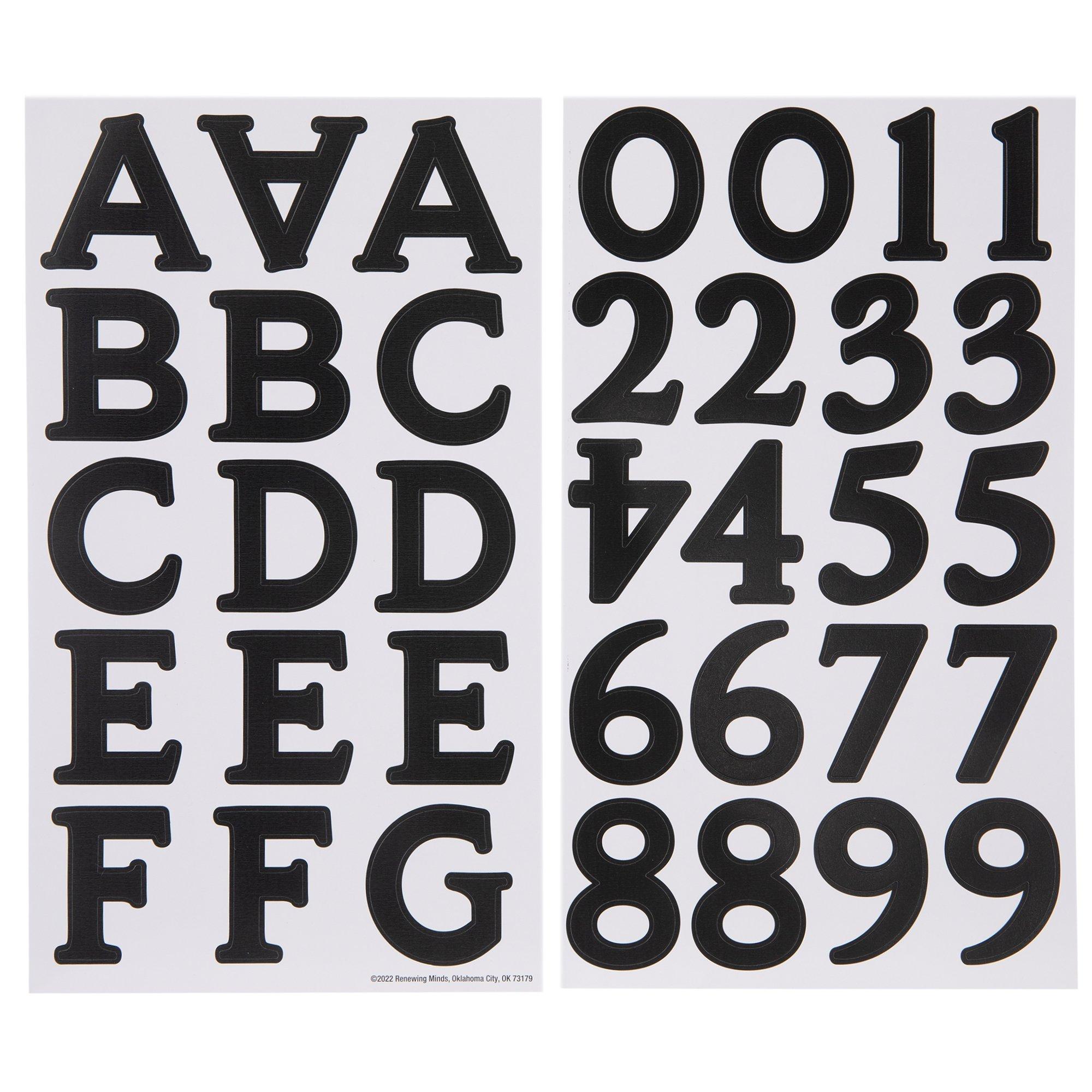 Typewriter Number Stickers, Hobby Lobby