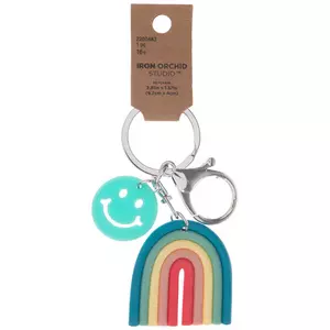 Rainbow & Smiley Face Keychain