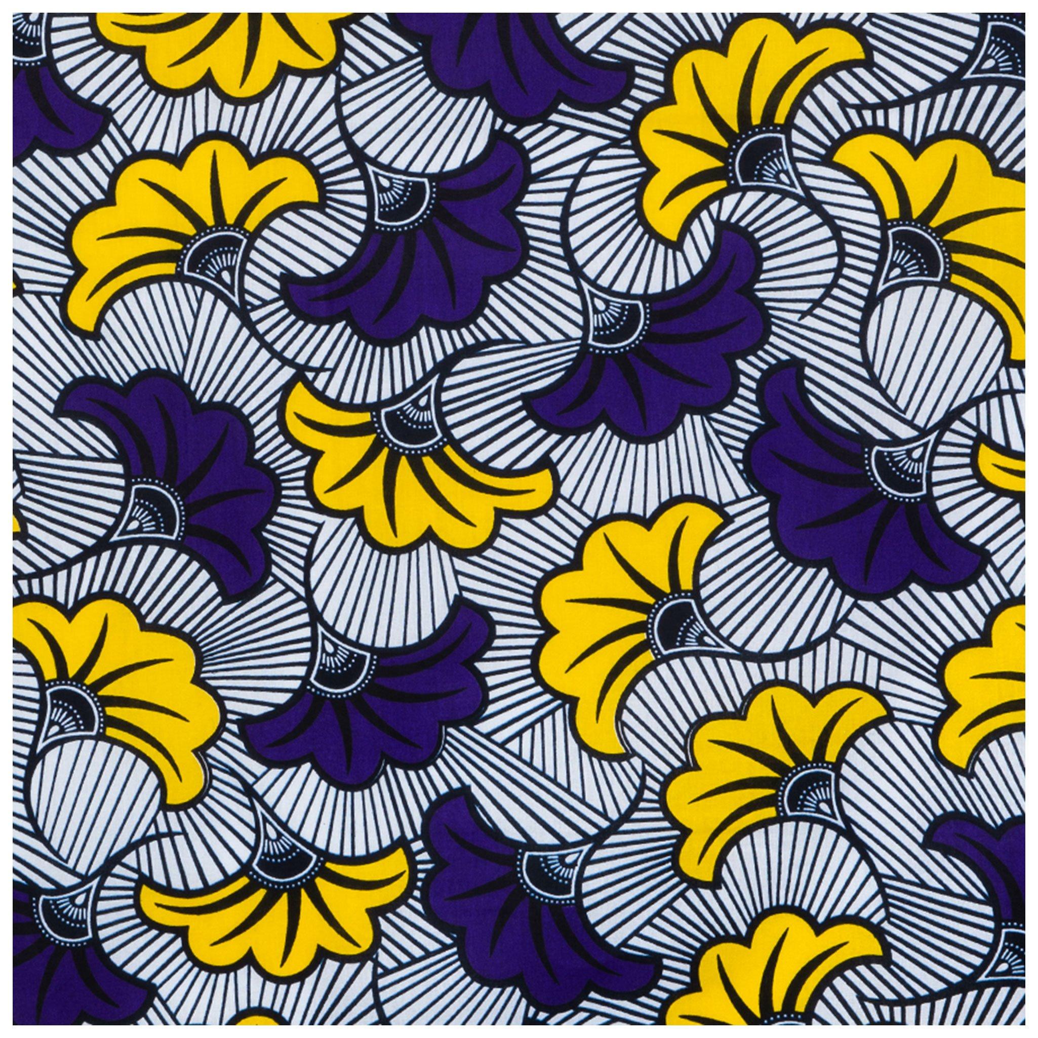 Purple & Yellow Ginkgo Batik Fabric | Hobby Lobby | 2201895