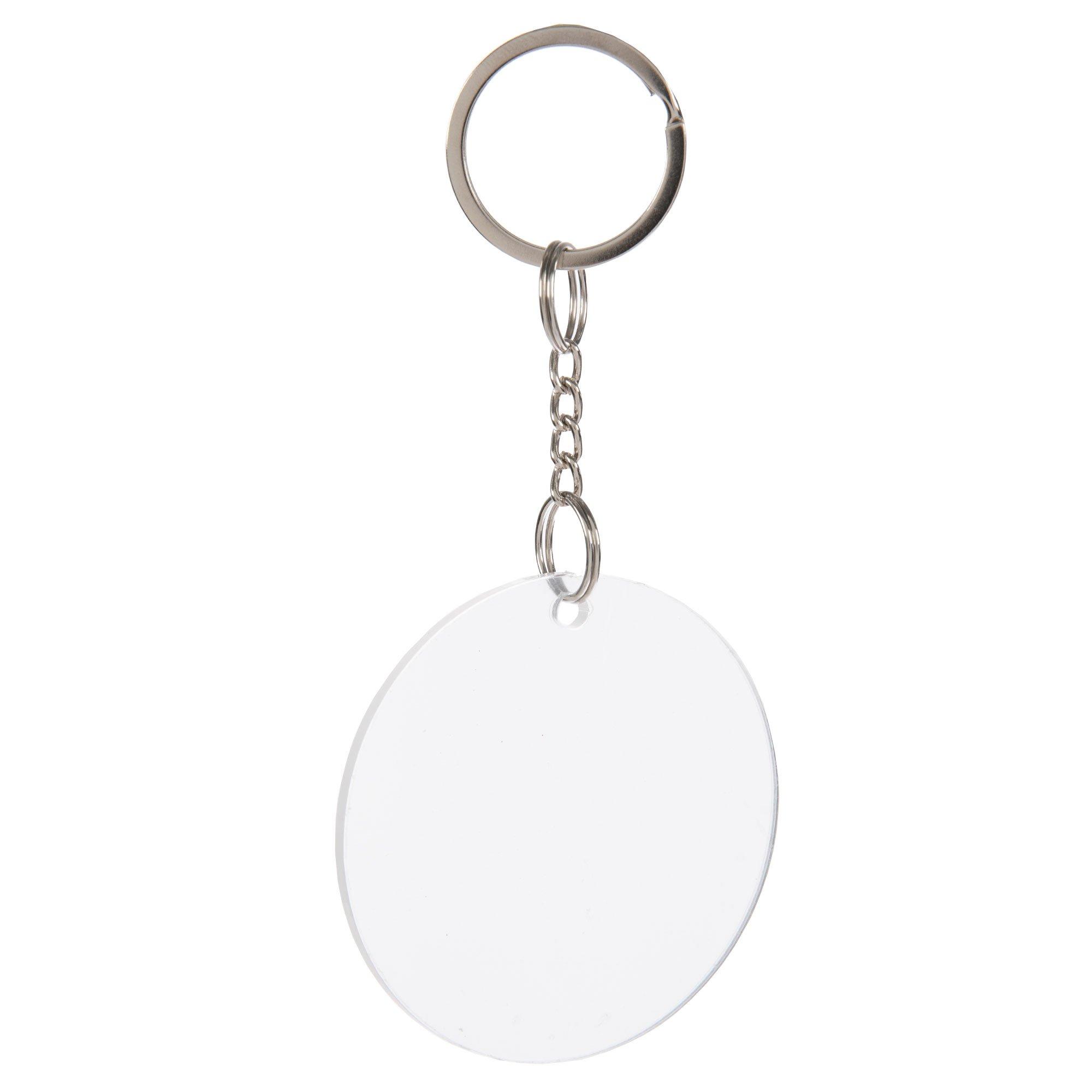 Set Of 2 Inch Round Acrylic Blank Acrylic Keychains Blanks With