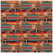 Tan Southwest Batik Cotton Fabric