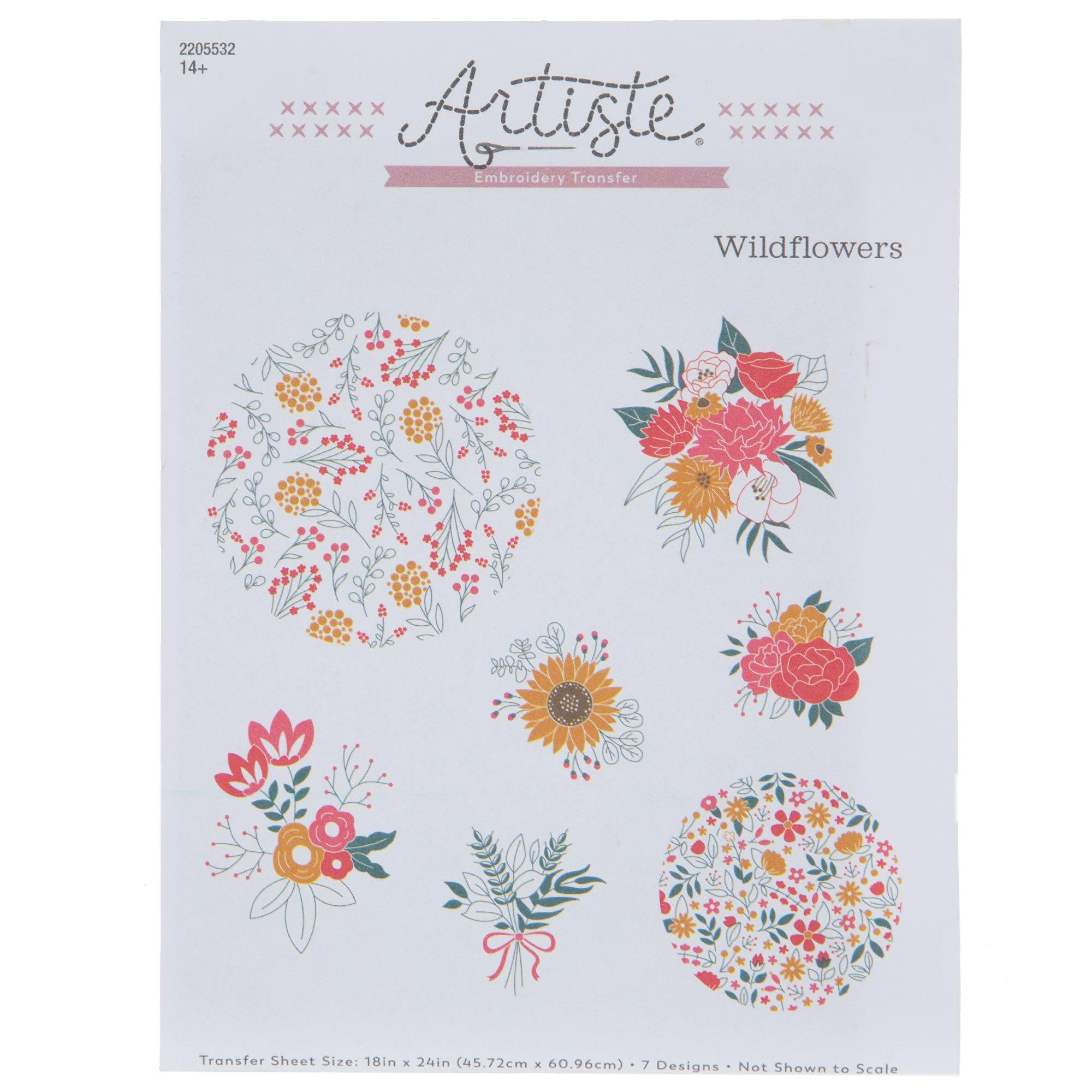 Wildflowers Embroidery Transfer Sheet Hobby Lobby 2205532