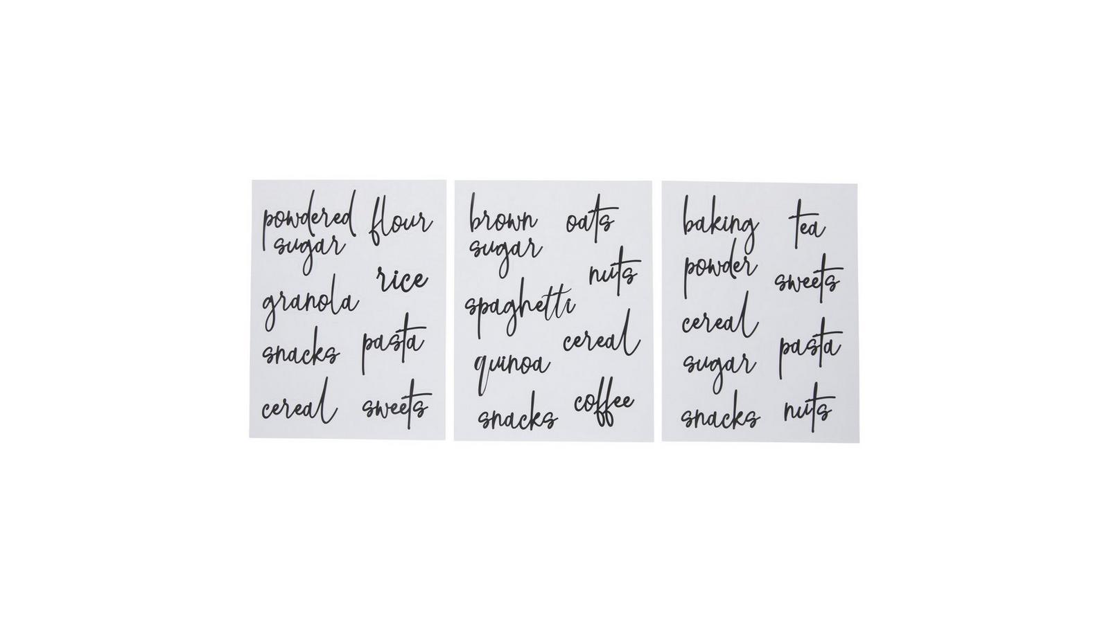 Black Pantry Labels
