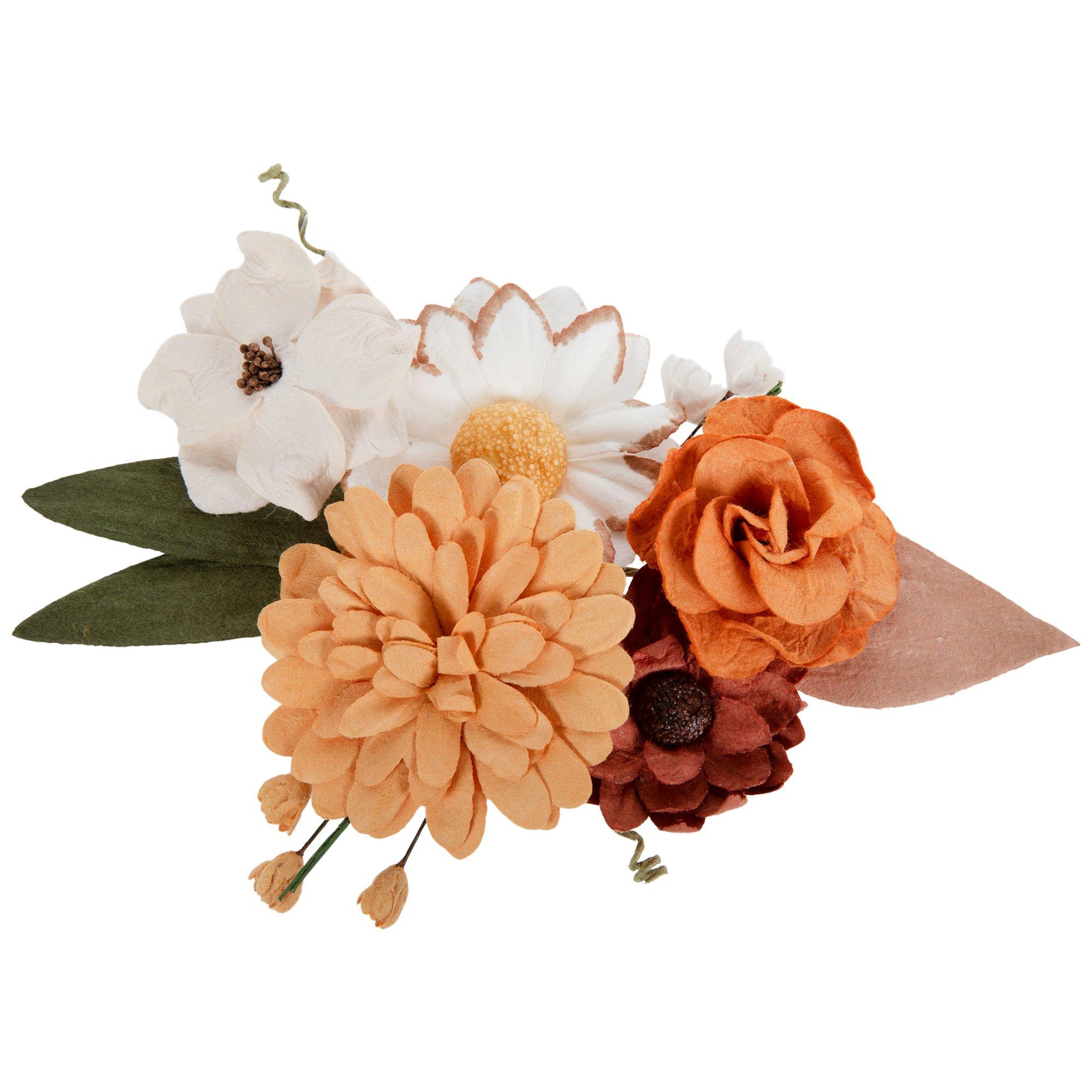 Orange & Cream Sprigs & Flowers Embellishments | Hobby Lobby | 2207132