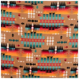 Tan Southwest Fleece Fabric