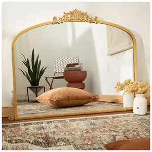 Gold Bordeaux Wide Arch Metal Wall Mirror