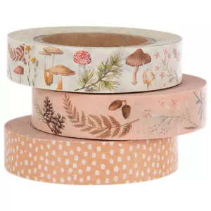 Cowrie Shell Washi Tape Set - Gold Foil Brown Sugar Collection