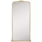Antique Gold Ornate Metal Wall Mirror