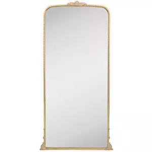 Antique Gold Ornate Metal Wall Mirror