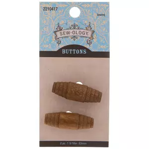 Brown Wood Toggle Buttons - 33mm