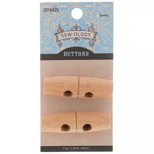 Wood Toggle Buttons - 44mm