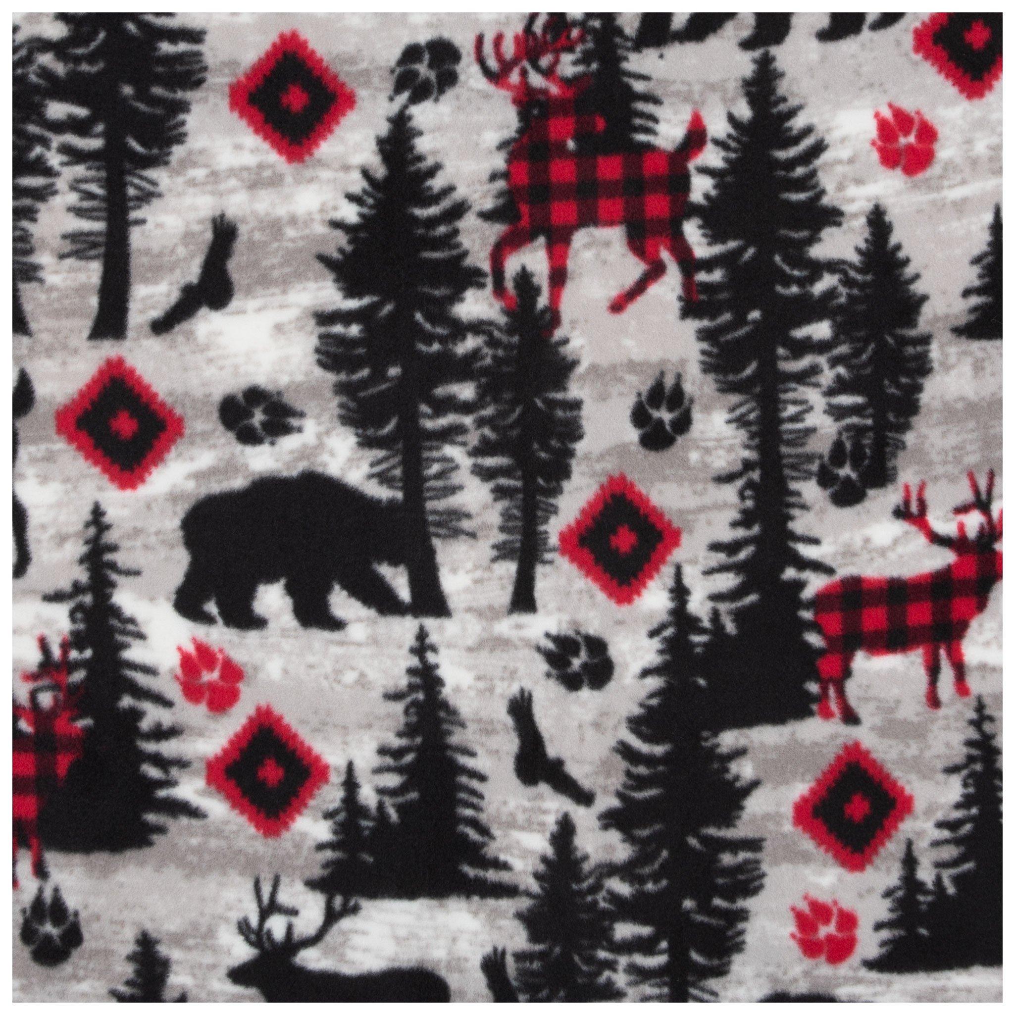 Black & Plaid Woodland Fleece Fabric Hobby Lobby 2210565