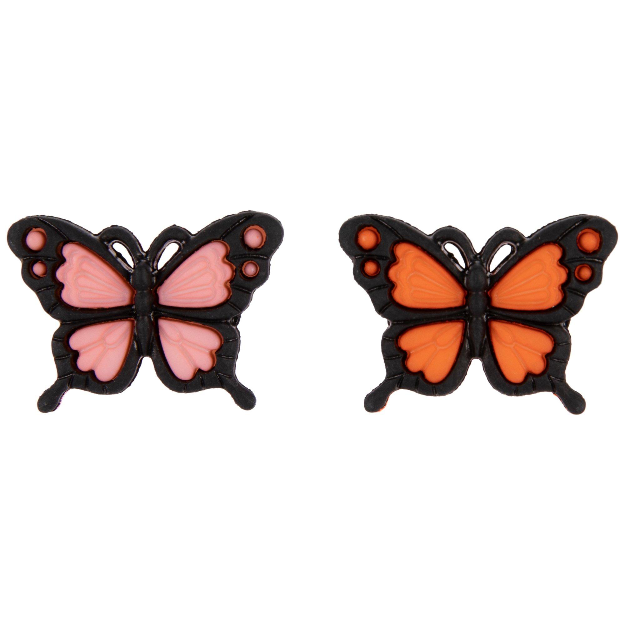 Orange & Pink Butterfly Shank Buttons Hobby Lobby 2210656