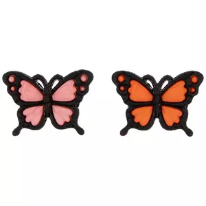 Orange & Pink Butterfly Shank Buttons