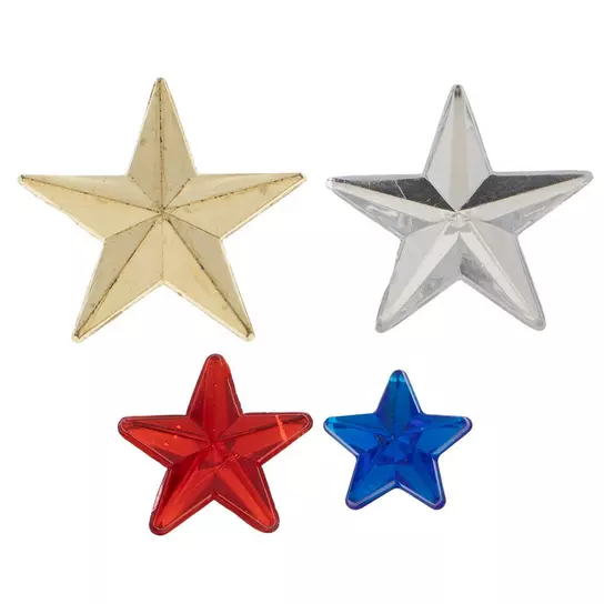 Patriotic Star Rhinestone Stickers